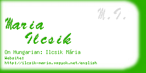 maria ilcsik business card